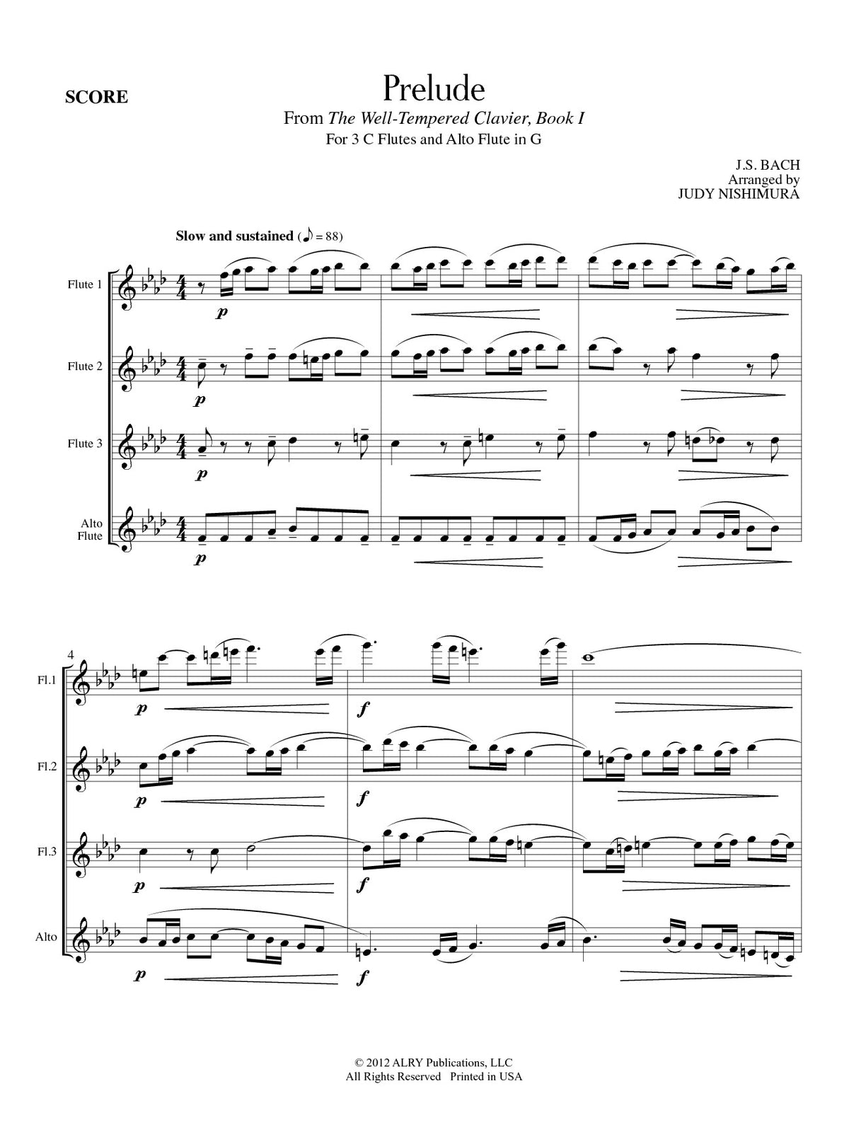 Bach, JS :: Prelude from the Well-Tempered Clavier, Book I