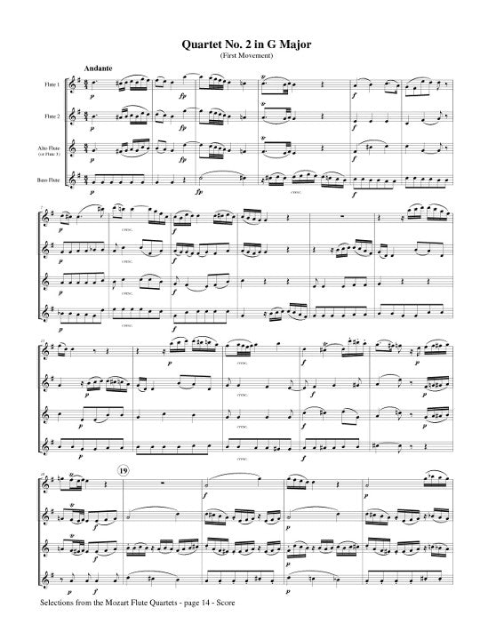 Mozart, WA :: Selections from the Mozart Flute Quartets