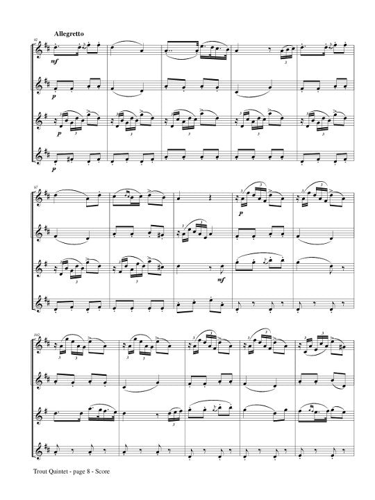 Schubert, F :: Trout Quintet: 4th Movement
