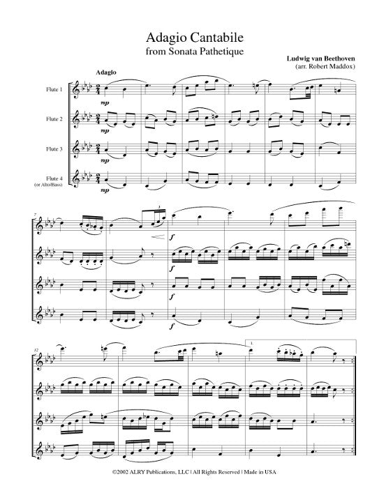 Beethoven, L :: Adagio Cantabile from 'Sonata Pathetique'