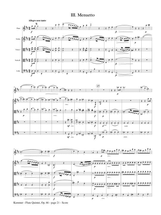 Kummer, K :: Flute Quintet, op. 66