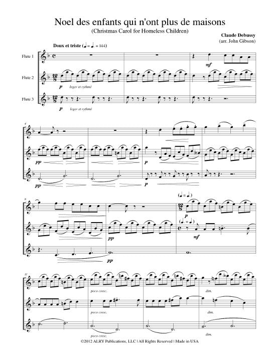 Debussy, C :: Noel des enfants qui n'ont plus de maisons [Christmas Carol for Homeless Children]