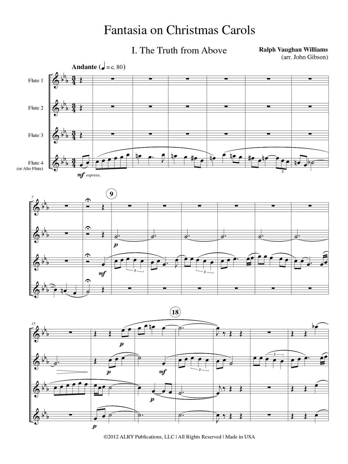 Vaughan Williams, R :: Fantasia on Christmas Carols