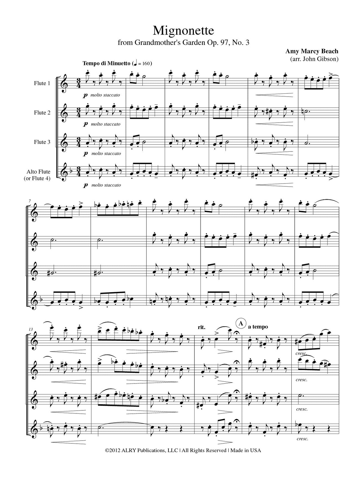 Beach, AC :: Mignonette op. 97 #3