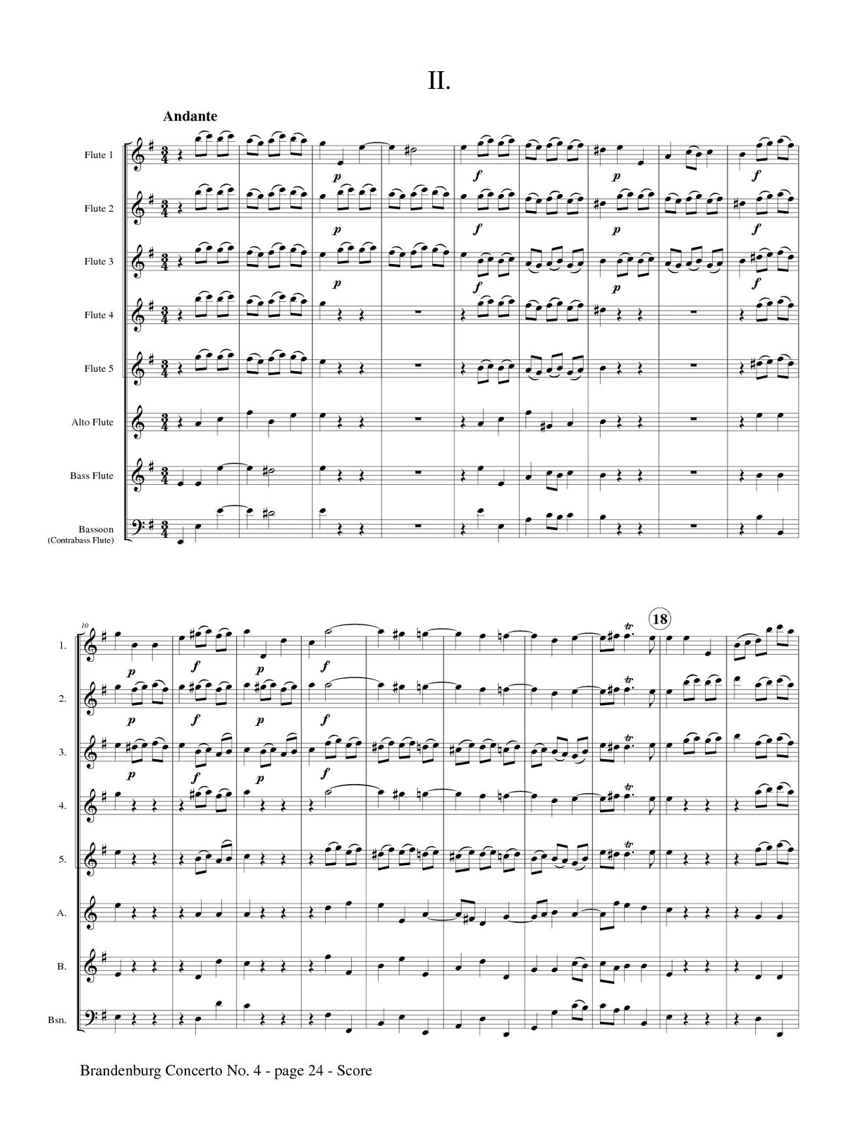 Bach, JS :: Brandenburg Concerto No. 4
