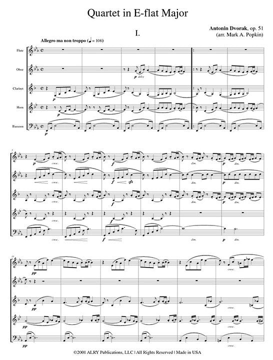 Dvorak, A :: Quartet in E-flat Major