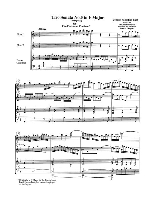 Bach, JS :: Six Trio Sonatas (BWV 525-530): Volume III