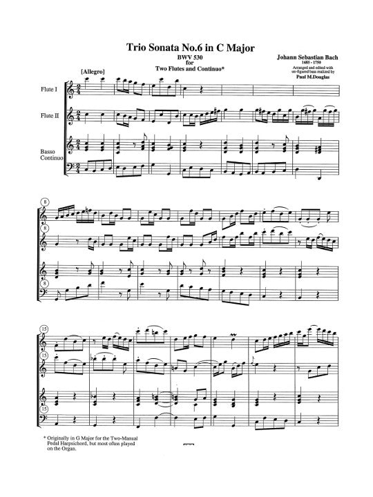 Bach, JS :: Six Trio Sonatas (BWV 525-530): Volume III