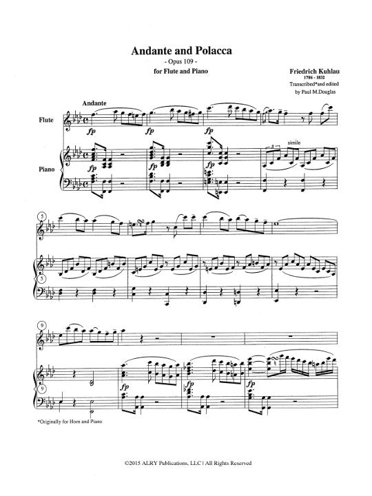 Kuhlau, F :: Andante and Polacca in F major op. 109