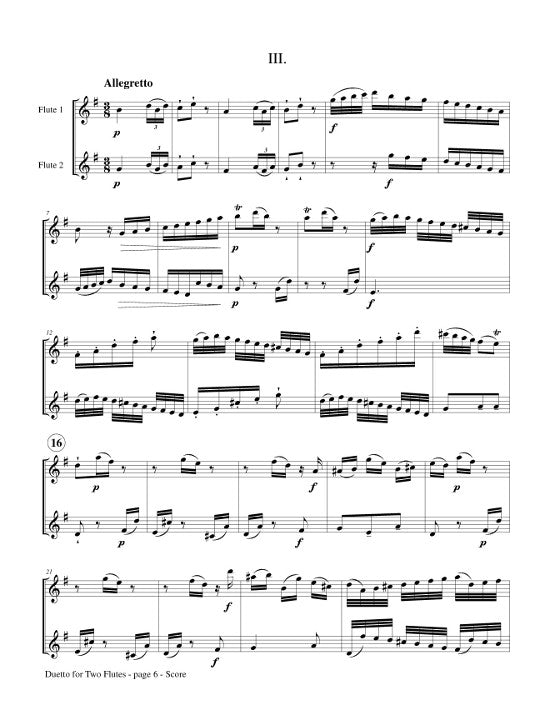 Bach, CPE :: Duetto for Two Flutes in E Minor/G Major