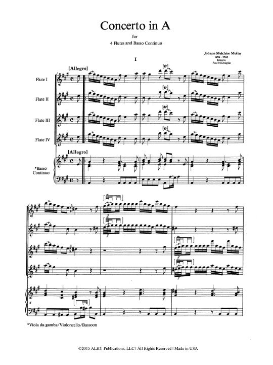 Molter, JM :: Concerto in A Major