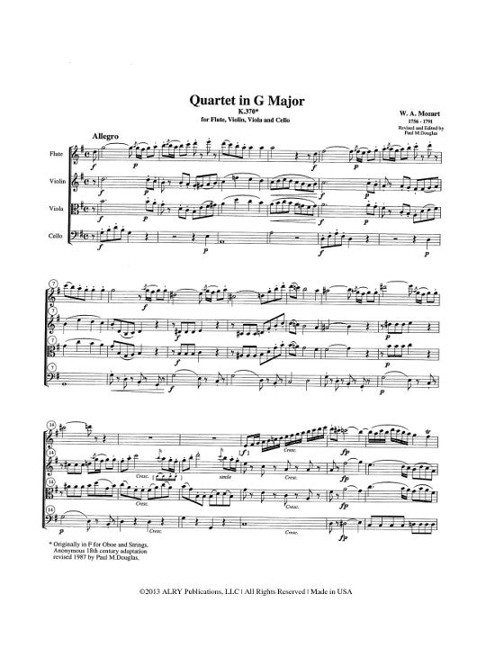 Mozart, WA :: Quartet in G Major K. 370