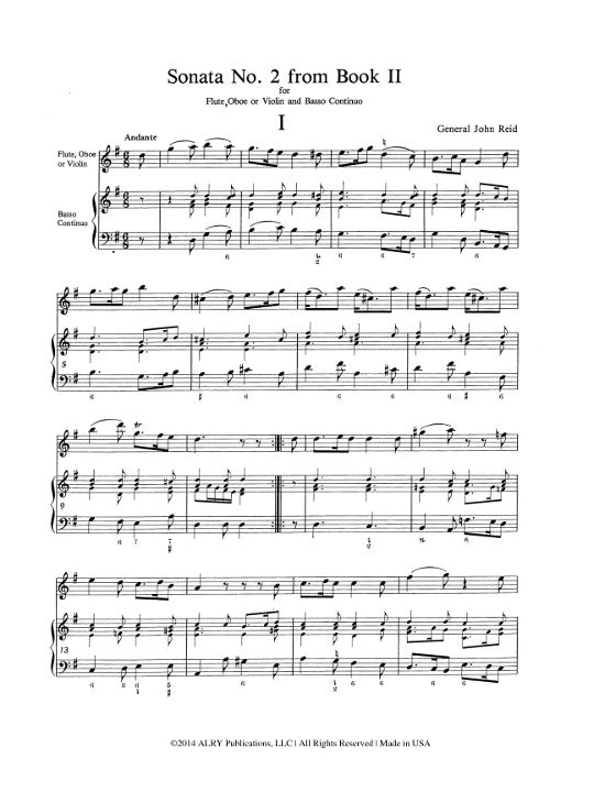 Reid, J :: Solo in G Major Book II No. 2 | Solo in G Major Book II No. 5