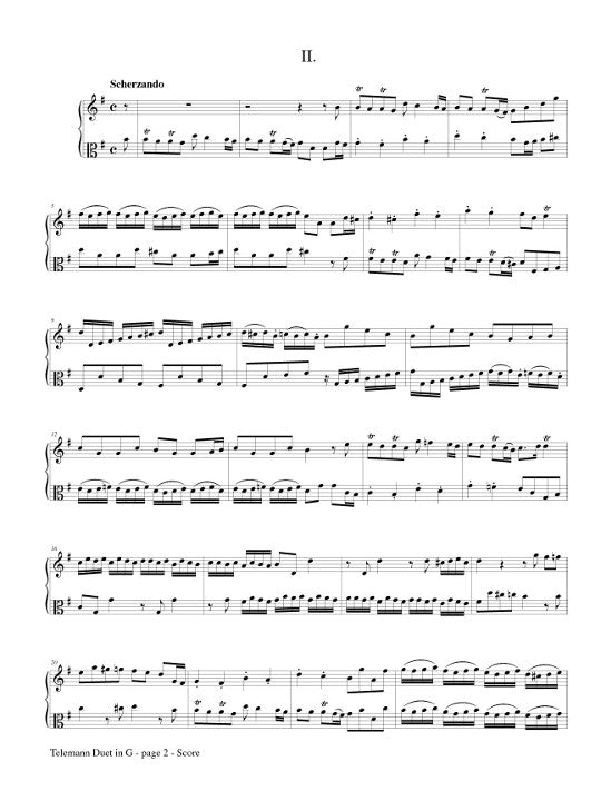 Telemann, GP :: Duet in G Major
