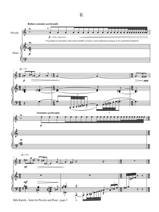 Bartok, B :: Suite for Piccolo and Piano op. 6