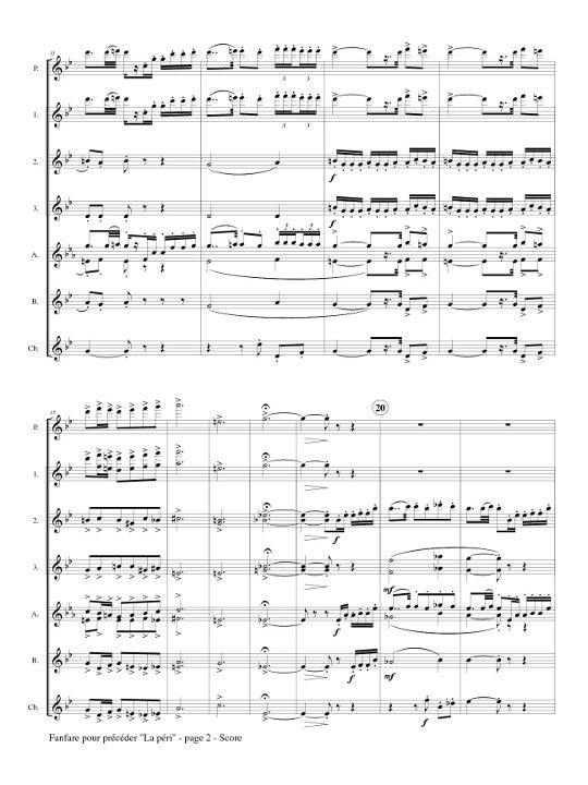 Dukas, P :: Fanfare pour predecer La Peri