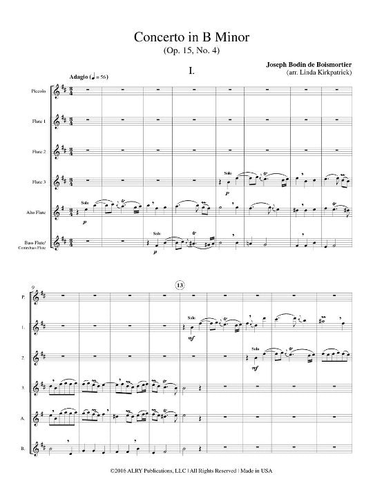 Boismortier, JB :: Concerto in B Minor Op. 15, No. 4