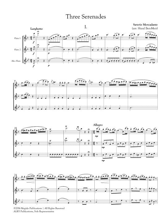 Mercadante, S :: Three Serenades