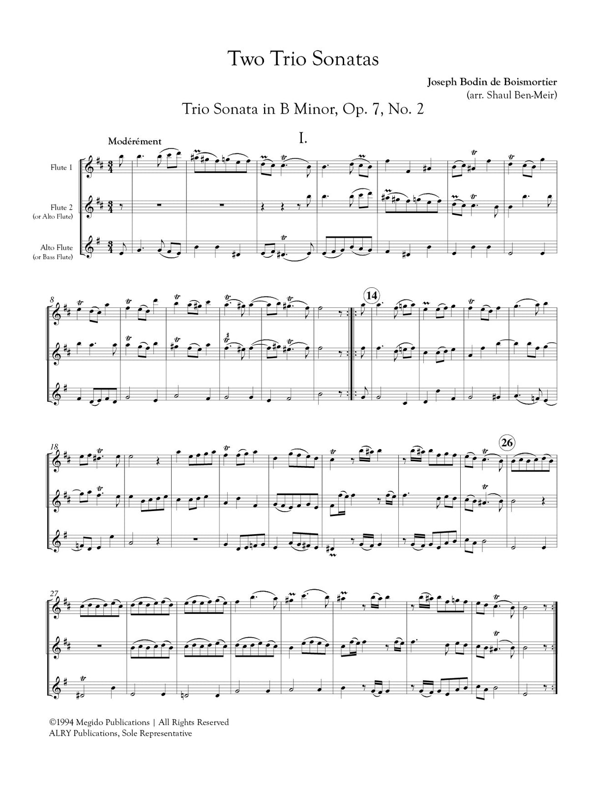 Boismortier, JB :: Two Trio Sonatas