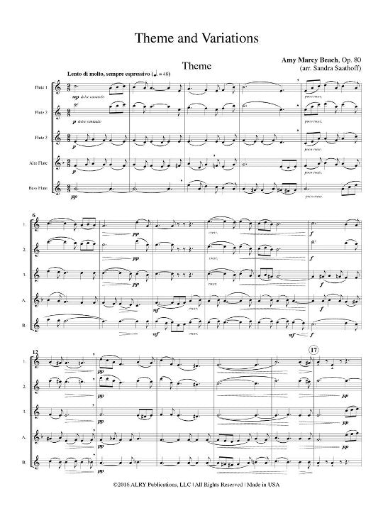 Beach, AM :: Theme and Variations Op. 80
