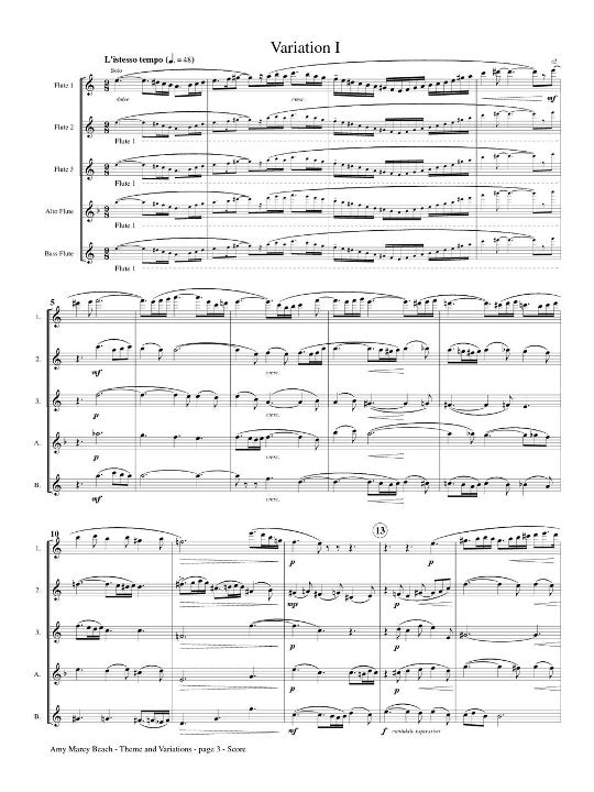 Beach, AM :: Theme and Variations Op. 80