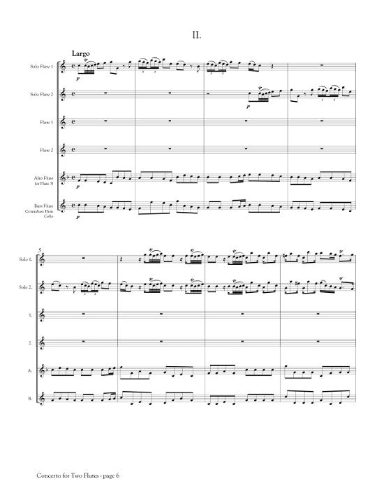 Vivaldi, A :: Concerto for Two Flutes in C Major, RV 533