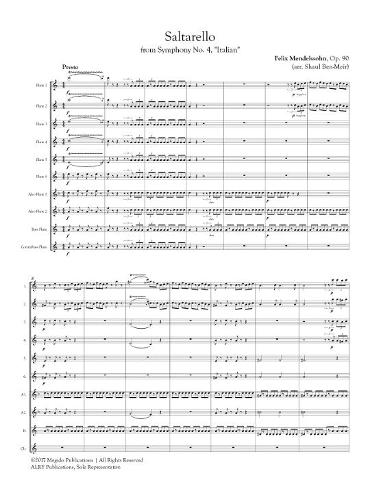 Mendelssohn, F :: Saltarello from Symphony No. 4, 'Italian'