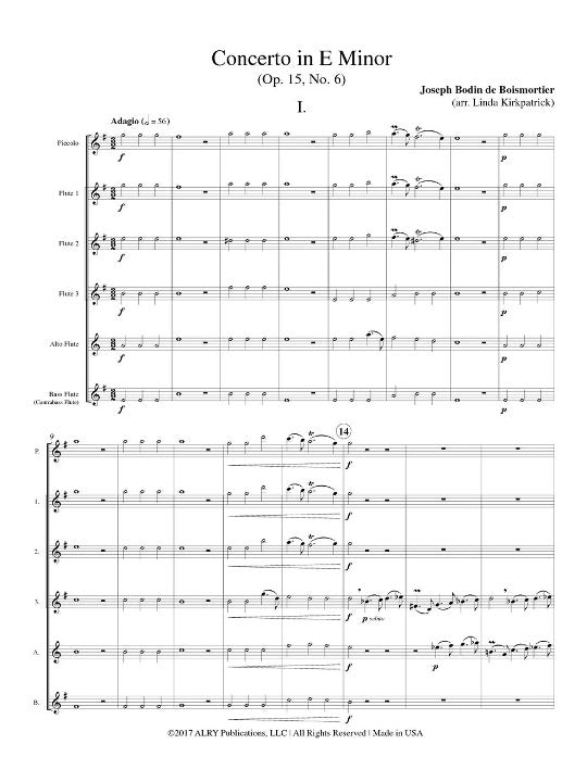 Boismortier, JB :: Concerto in E Minor Op. 15, No. 6