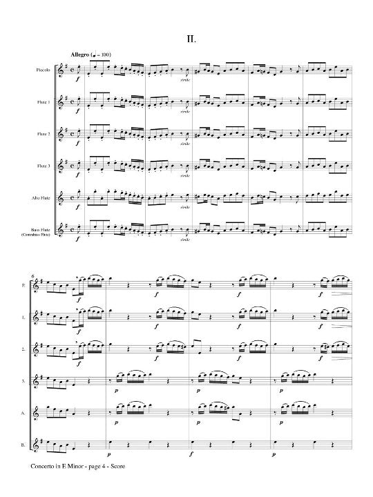 Boismortier, JB :: Concerto in E Minor Op. 15, No. 6