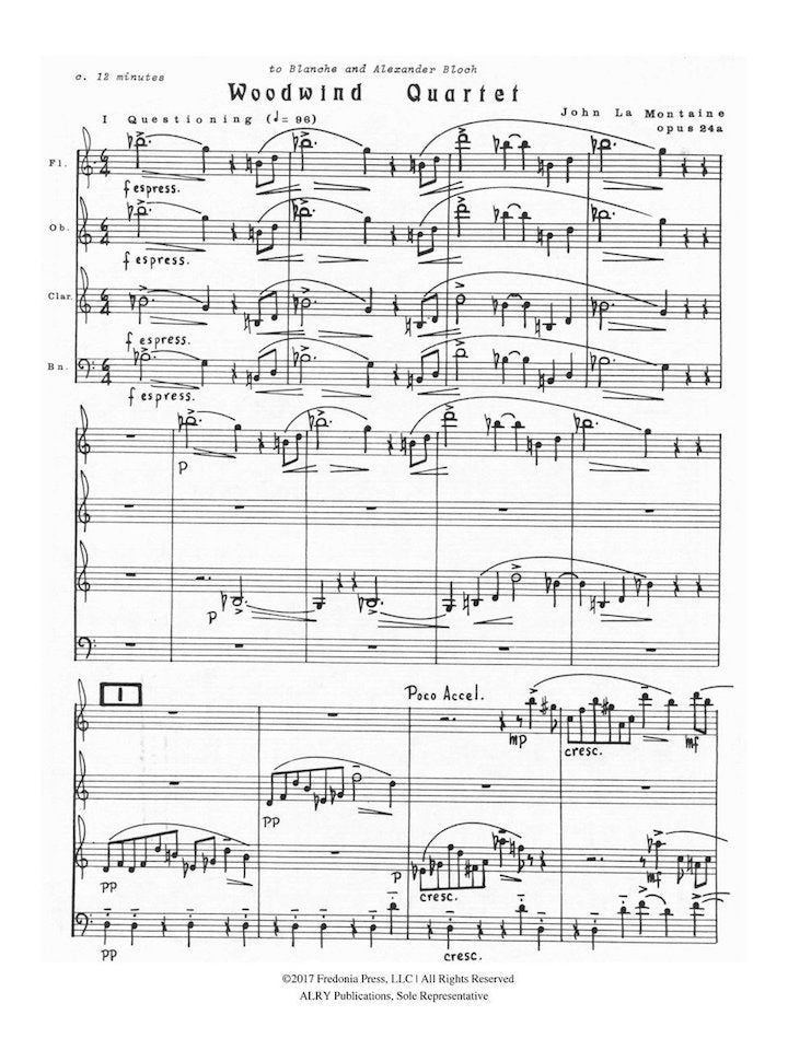 La Montaine, J :: Woodwind Quartet