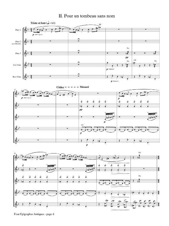 Debussy, C :: Four Epigraphes Antiques