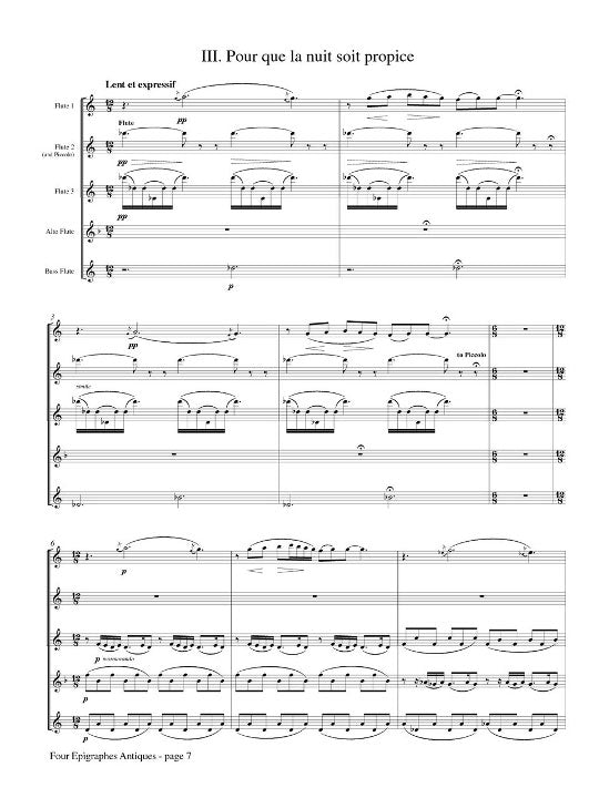 Debussy, C :: Four Epigraphes Antiques