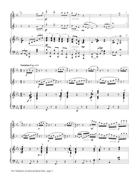 Kim, S :: Five Variations on a Korean Hymn Tune