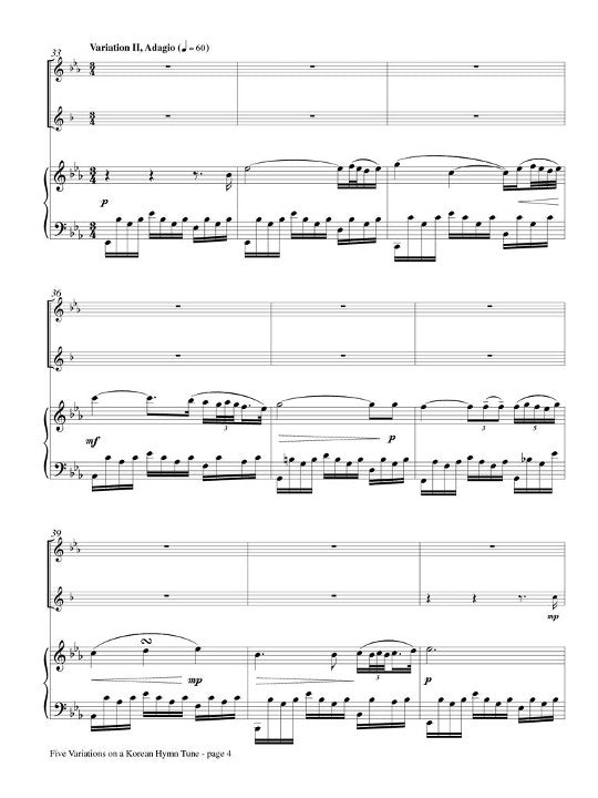 Kim, S :: Five Variations on a Korean Hymn Tune