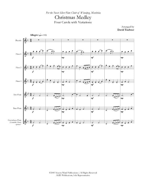 Taubner, D :: Christmas Medley: Four Carols with Variations