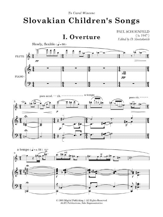 Schoenfeld, P :: Slovakian Children's Songs