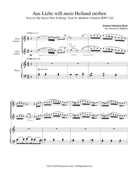 Bach, JS :: Aria from St Matthew's Passion, BWV 244 (Aus Liebe will mein Heiland sterben)