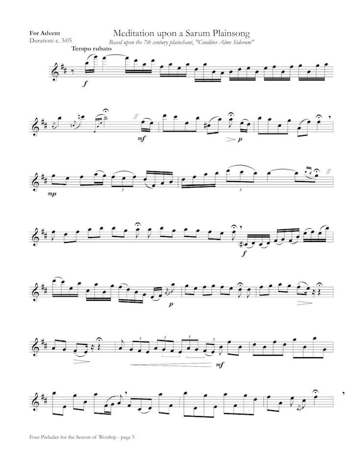 Nourse, N :: Four Preludes for the Season of Worship
