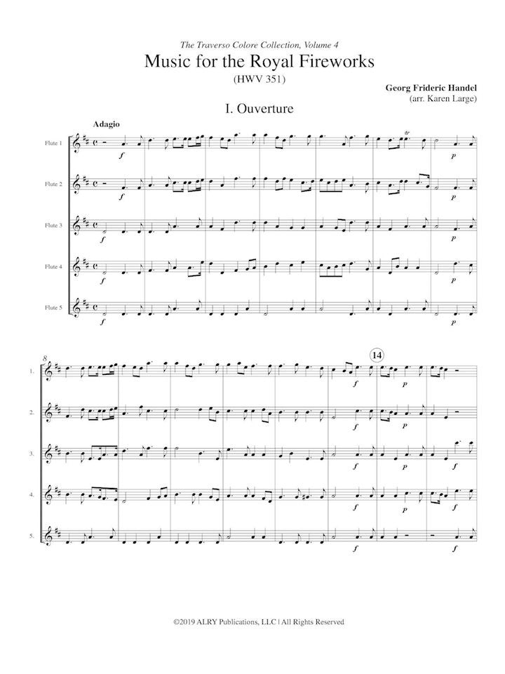 Handel, GF :: Traverso Colore: Vol. 4 - Music for the Royal Fireworks