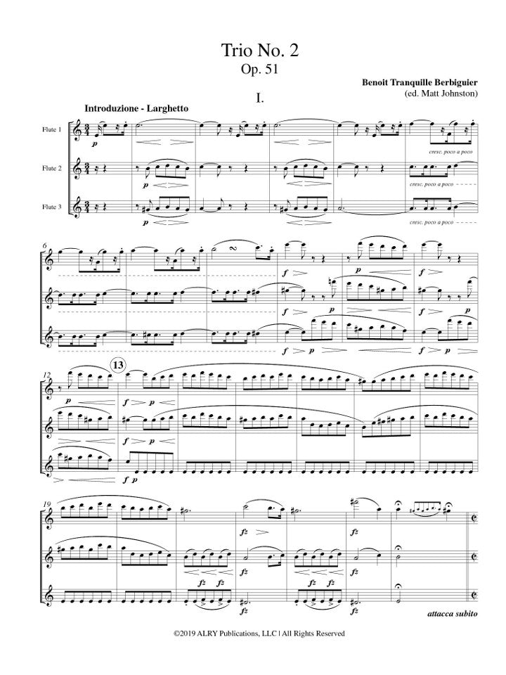 Berbiguier, BT :: Trio No. 2, op. 51