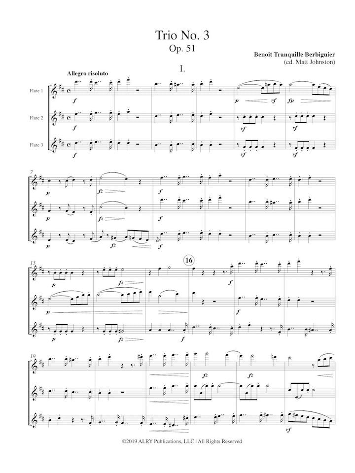 Berbiguier, BT :: Trio No. 3, op. 51