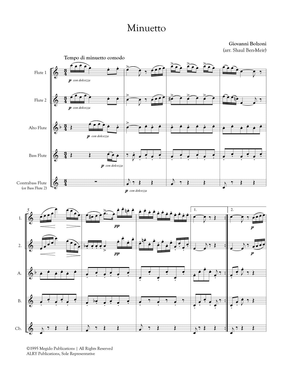 Bolzoni, G :: Minuetto