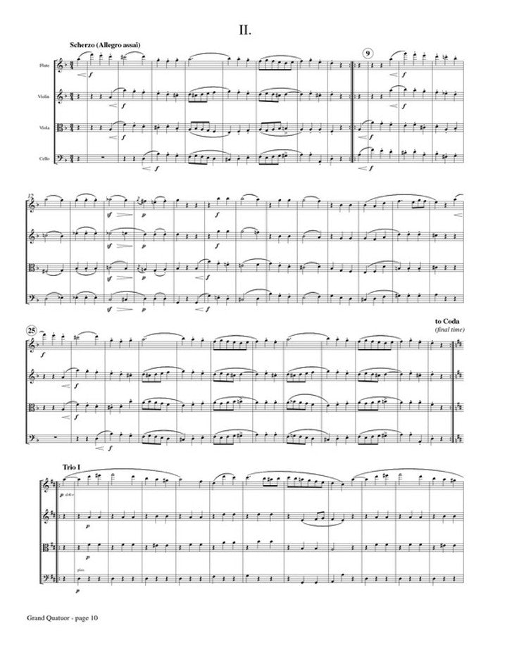 Kuhlau, F :: Grand Quatuor in D minor, op. 103
