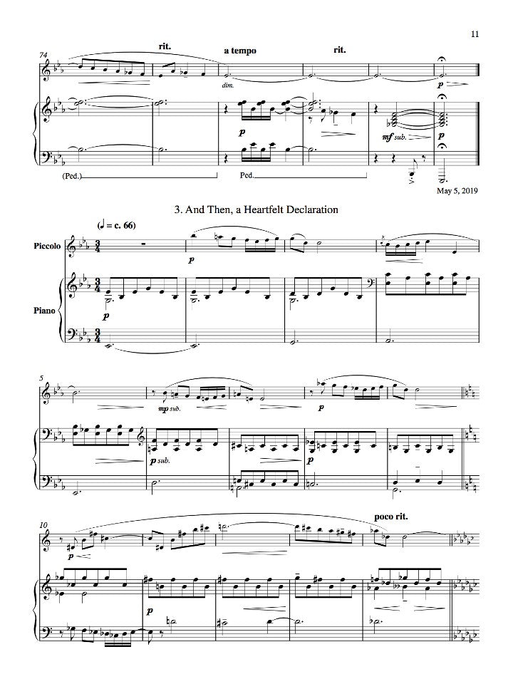 Schocker, G :: Piccolo Sonata No. 5  (A Small Opera in Four Scenes)