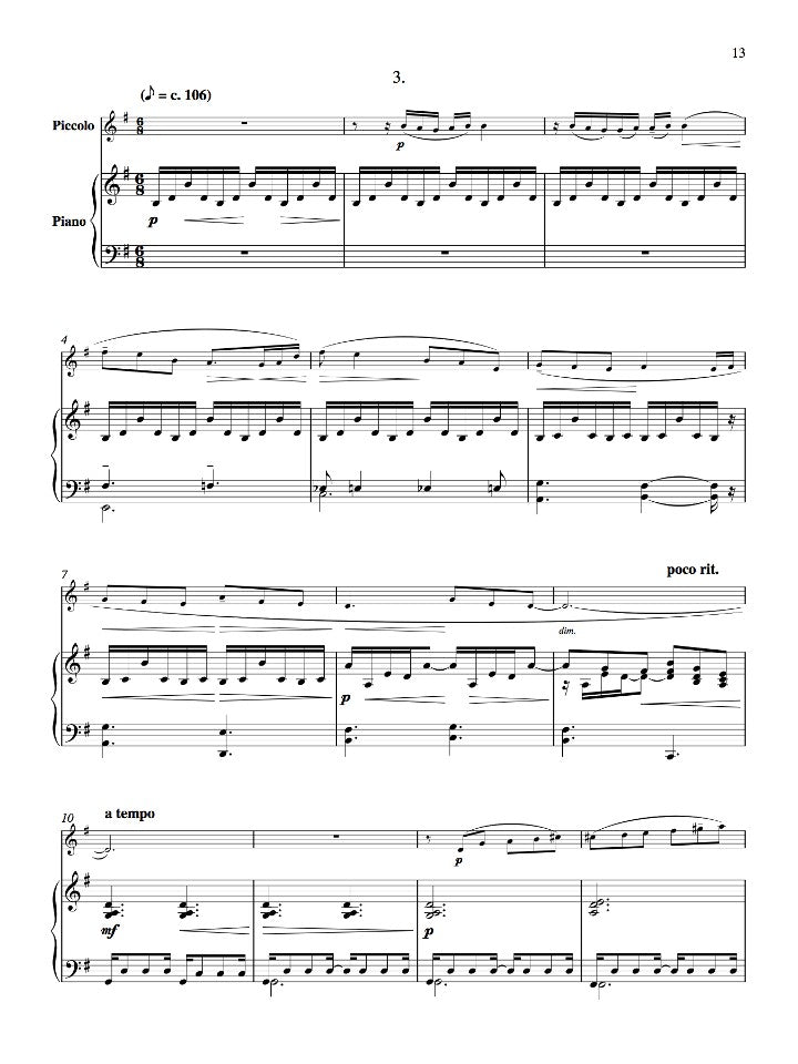Schocker, G :: Piccolo Sonata No. 6