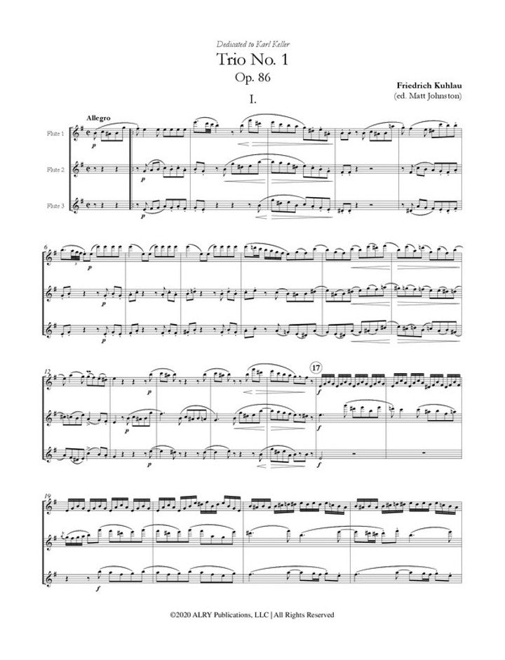 Kuhlau, F :: Trio No. 1 in E minor, Op. 86