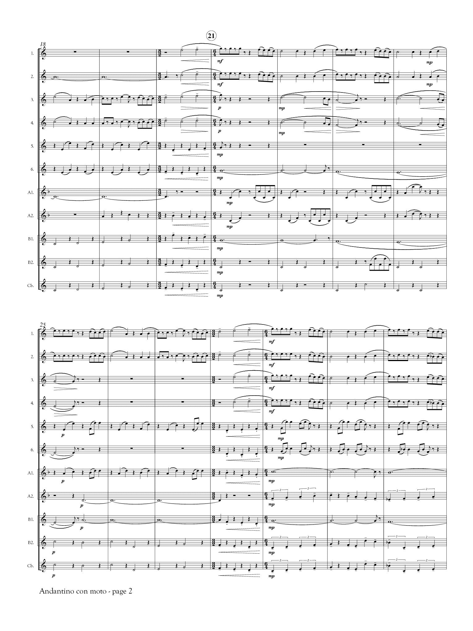 Sibelius, J :: Andantino con moto from Symphony No. 3