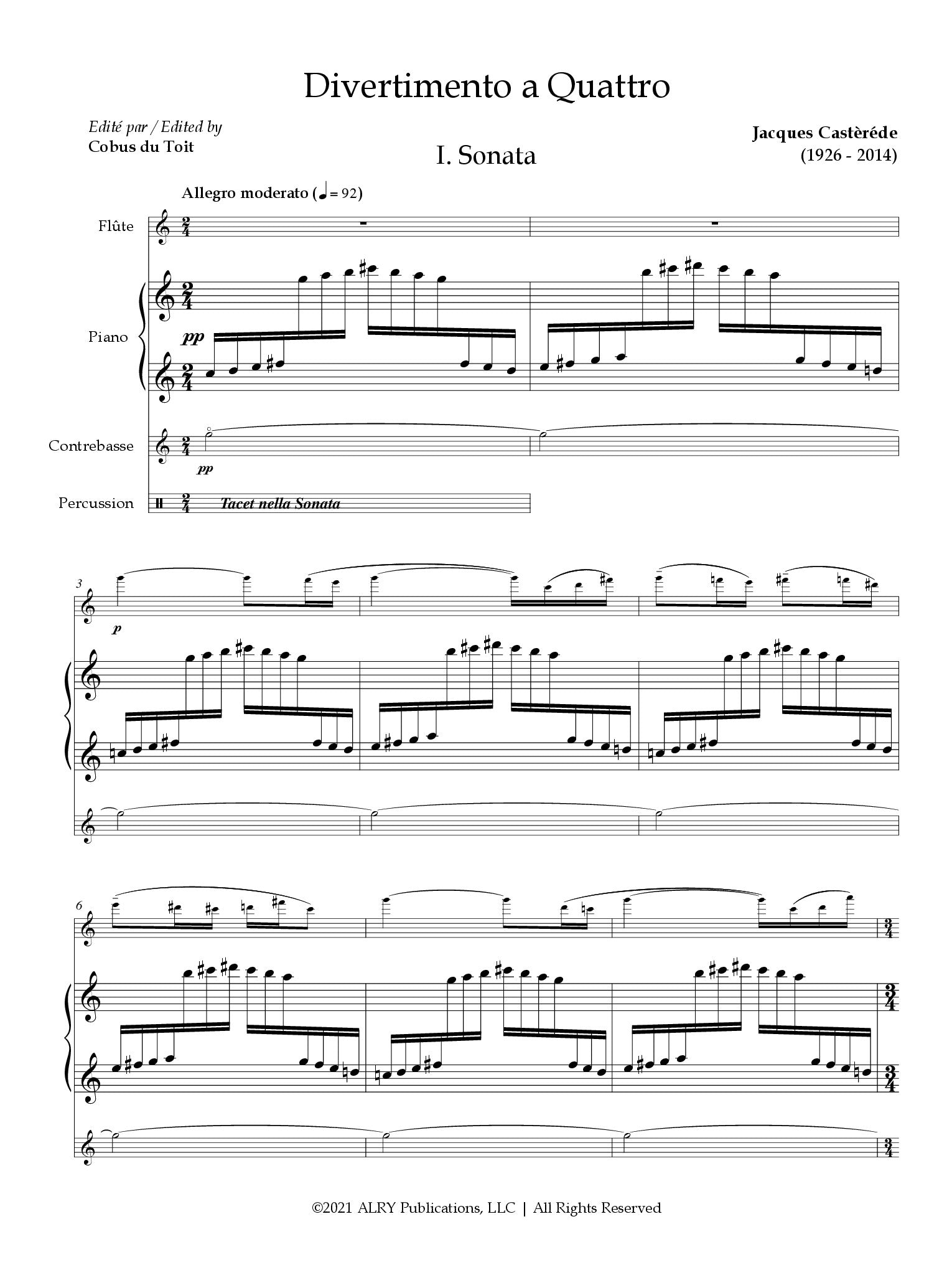 Casterede, J :: Divertimento a Quattro