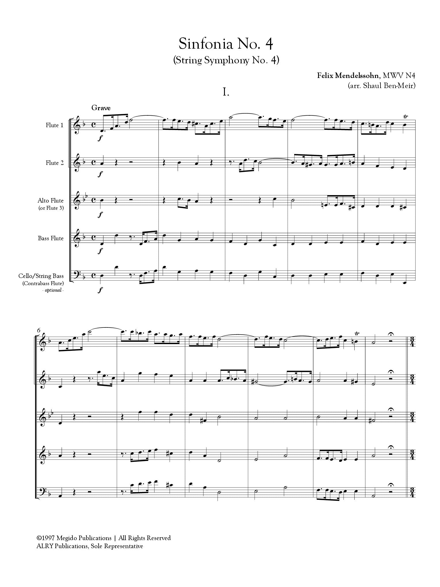Mendelssohn, F :: Sinfonia No, 4 (String Symphony No. 4, MWV N4)