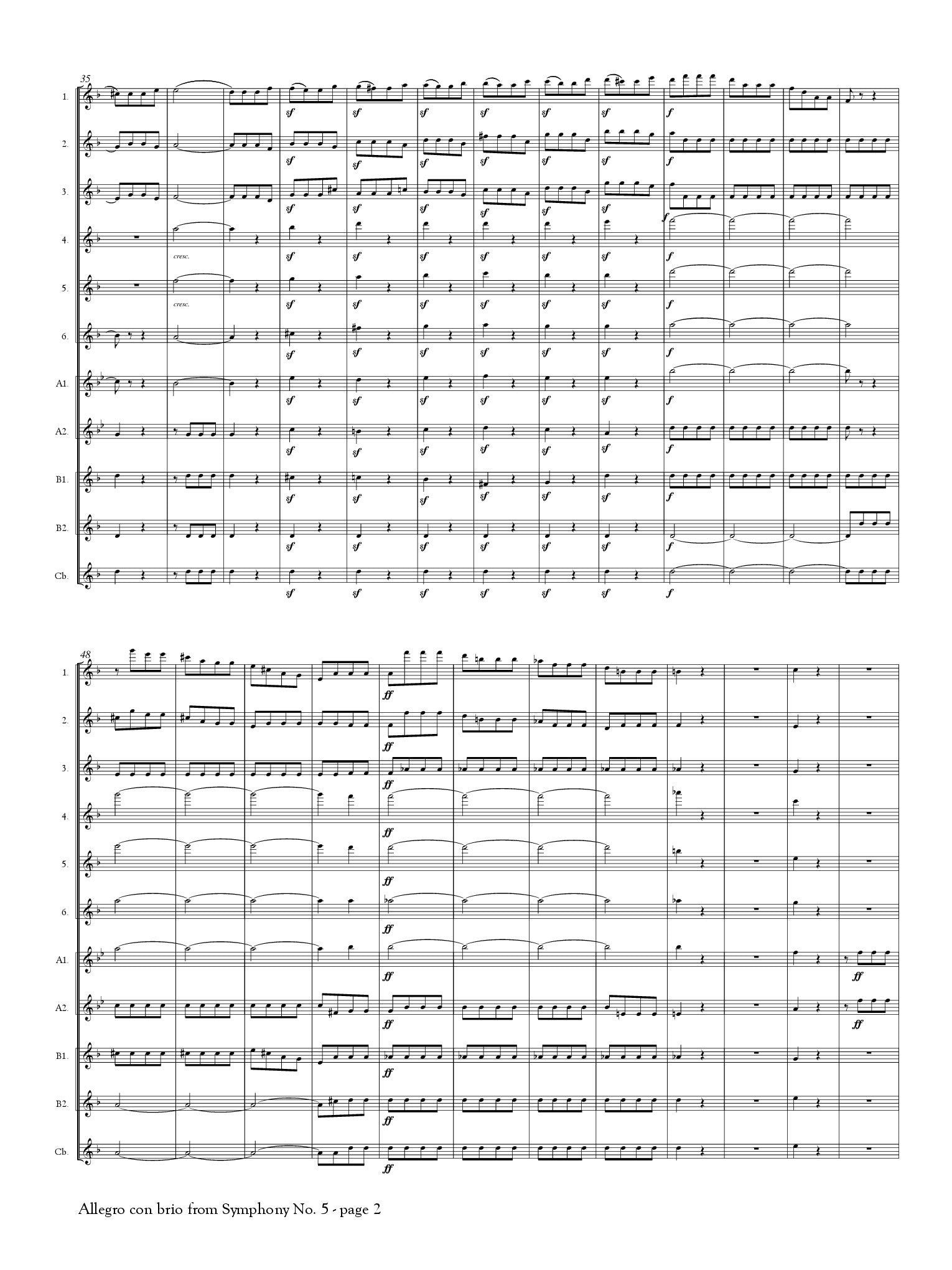 Beethoven, L :: Allegro con brio from Symphony No. 5